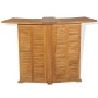 Mesa de bar plegable de madera teca maciza 155x53x105 cm en Mesas de jardín | Comprar online en Foru.es