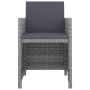 Set de comedor de jardín 5 pzas y cojines ratán sintético gris en Conjuntos de jardín | Comprar online en Foru.es