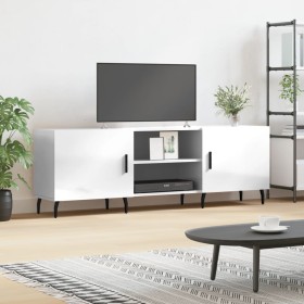 Mueble de TV madera de ingeniería blanco brillante 150x30x50 cm de vidaXL, Muebles TV - Ref: Foro24-829110, Precio: 96,91 €, ...