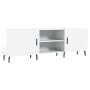 Mueble de TV madera de ingeniería blanco brillante 150x30x50 cm de vidaXL, Muebles TV - Ref: Foro24-829110, Precio: 96,91 €, ...
