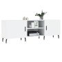Mueble de TV madera de ingeniería blanco brillante 150x30x50 cm de vidaXL, Muebles TV - Ref: Foro24-829110, Precio: 96,91 €, ...