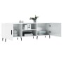 Mueble de TV madera de ingeniería blanco brillante 150x30x50 cm de vidaXL, Muebles TV - Ref: Foro24-829110, Precio: 96,91 €, ...