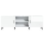 Mueble de TV madera de ingeniería blanco brillante 150x30x50 cm de vidaXL, Muebles TV - Ref: Foro24-829110, Precio: 96,91 €, ...