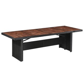 Mesa de jardín ratán sintético madera acacia maciza 240x90x74cm en Mesas de jardín | Comprar online en Foru.es