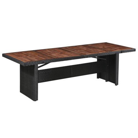 Mesa de jardín ratán sintético madera acacia maciza 240x90x74cm en Mesas de jardín | Comprar online en Foru.es