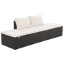 Cama de jardín 195x60 cm ratán sintético negro en Camas para exterior | Comprar online en Foru.es