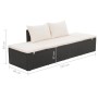 Cama de jardín 195x60 cm ratán sintético negro en Camas para exterior | Comprar online en Foru.es