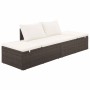 Cama de jardín 195x60 cm ratán sintético marrón en Camas para exterior | Comprar online en Foru.es