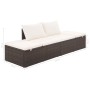 Cama de jardín 195x60 cm ratán sintético marrón en Camas para exterior | Comprar online en Foru.es