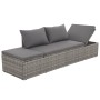Cama de jardín 195x60 cm ratán sintético gris en Camas para exterior | Comprar online en Foru.es
