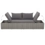 Cama de jardín 195x60 cm ratán sintético gris en Camas para exterior | Comprar online en Foru.es