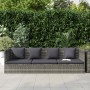 Cama de jardín 200x60 cm ratán sintético gris en Tumbonas | Comprar online en Foru.es