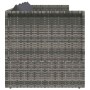 Cama de jardín 200x60 cm ratán sintético gris en Tumbonas | Comprar online en Foru.es