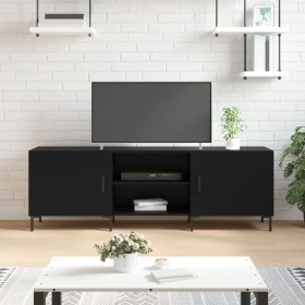 Mueble para TV madera de ingeniería negro 150x30x50 cm de vidaXL, Muebles TV - Ref: Foro24-829101, Precio: 112,95 €, Descuent...