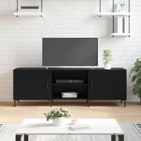 Mueble para TV madera de ingeniería negro 150x30x50 cm de vidaXL, Muebles TV - Ref: Foro24-829101, Precio: 112,95 €, Descuent...