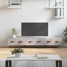 Mueble para TV madera de ingeniería gris hormigón 150x36x30 cm de vidaXL, Muebles TV - Ref: Foro24-829128, Precio: 85,96 €, D...