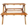 Mesa de pícnic infantil y sombrilla acacia maciza 79x90x60 cm en Mesas de jardín | Comprar online en Foru.es