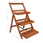 Soporte para plantas de 3 niveles madera de acacia 50x63x80 cm en Soportes para macetas | Comprar online en Foru.es