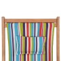 Silla de playa plegable tela y estructura de madera multicolor en Sillas de jardín | Comprar online en Foru.es