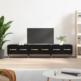 Mueble de TV madera de ingeniería negro 150x36x30 cm de vidaXL, Muebles TV - Ref: Foro24-829133, Precio: 112,72 €, Descuento: %