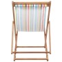 Silla de playa plegable tela y estructura de madera multicolor en Sillas de jardín | Comprar online en Foru.es