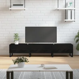 Mueble de TV madera de ingeniería negro 150x36x30 cm de vidaXL, Muebles TV - Ref: Foro24-829173, Precio: 104,05 €, Descuento: %