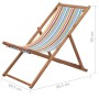 Silla de playa plegable tela y estructura de madera multicolor en Sillas de jardín | Comprar online en Foru.es