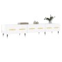 Mueble de TV madera de ingeniería blanco brillo 150x36x30 cm de vidaXL, Muebles TV - Ref: Foro24-829134, Precio: 95,05 €, Des...