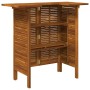 Mesa alta de bar de madera de acacia maciza 110x50x105 cm en Mesas de jardín | Comprar online en Foru.es