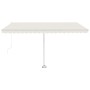 Toldo de pie retráctil manual crema 450x350 cm en Toldos | Comprar online en Foru.es