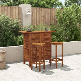 Set mesa de bar y sillas 3 piezas de madera de acacia maciza en Conjuntos de jardín | Comprar online en Foru.es