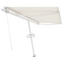 Toldo de pie retráctil manual crema 450x350 cm en Toldos | Comprar online en Foru.es