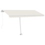 Toldo de pie retráctil manual crema 450x350 cm en Toldos | Comprar online en Foru.es