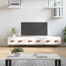 Mueble de TV madera de ingeniería blanco 150x36x30 cm de vidaXL, Muebles TV - Ref: Foro24-829124, Precio: 89,93 €, Descuento: %