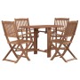 Set comedor de jardín plegable 5 piezas madera maciza de acacia en Conjuntos de jardín | Comprar online en Foru.es