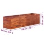 Arriate de madera de acacia 200x50x50 cm en Macetas y jardineras | Comprar online en Foru.es