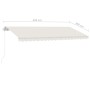 Toldo de pie retráctil manual crema 450x350 cm en Toldos | Comprar online en Foru.es