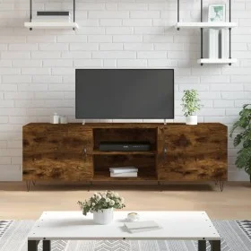 Mueble de TV madera de ingeniería roble ahumado 150x30x50 cm de vidaXL, Muebles TV - Ref: Foro24-829097, Precio: 89,15 €, Des...