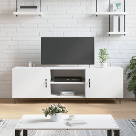 Mueble para TV madera de ingeniería blanco 150x30x50 cm de vidaXL, Muebles TV - Ref: Foro24-829092, Precio: 88,27 €, Descuent...