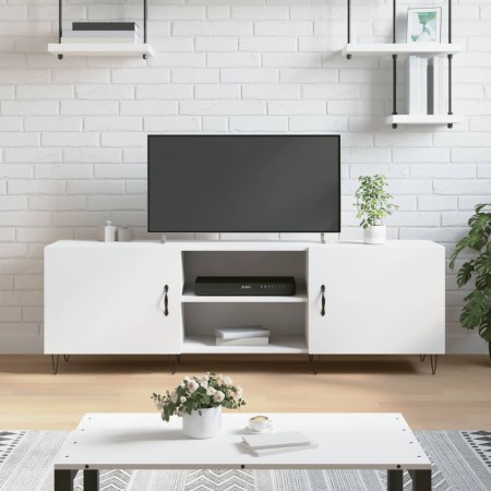 Mueble para TV madera de ingeniería blanco 150x30x50 cm de vidaXL, Muebles TV - Ref: Foro24-829092, Precio: 88,27 €, Descuent...