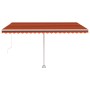 Toldo de pie retráctil manual naranja y marrón 450x350 cm en Toldos | Comprar online en Foru.es