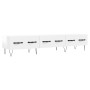 Mueble de TV madera de ingeniería blanco brillo 150x36x30 cm de vidaXL, Muebles TV - Ref: Foro24-829150, Precio: 92,07 €, Des...