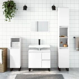 Armario de baño madera contrachapada blanco 65x33x60 cm de vidaXL, Tocadores de baño - Ref: Foro24-831612, Precio: 76,15 €, D...