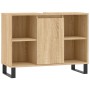 Mueble de baño madera de ingeniería roble Sonoma 80x33x60 cm de vidaXL, Tocadores de baño - Ref: Foro24-831639, Precio: 69,49...