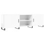 Mueble de TV madera de ingeniería blanco brillante 150x30x50 cm de vidaXL, Muebles TV - Ref: Foro24-829118, Precio: 130,22 €,...