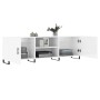 Mueble de TV madera de ingeniería blanco brillante 150x30x50 cm de vidaXL, Muebles TV - Ref: Foro24-829118, Precio: 130,22 €,...