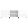 Mueble de TV madera de ingeniería blanco brillante 150x30x50 cm de vidaXL, Muebles TV - Ref: Foro24-829118, Precio: 130,22 €,...