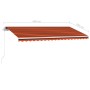 Toldo de pie retráctil manual naranja y marrón 450x350 cm en Toldos | Comprar online en Foru.es