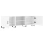Mueble de TV madera de ingeniería blanco brillante 150x30x50 cm de vidaXL, Muebles TV - Ref: Foro24-829118, Precio: 130,22 €,...