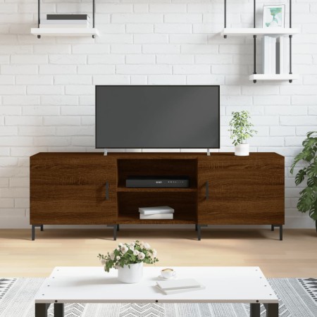 Mueble de TV madera de ingeniería roble marrón 150x30x50 cm de vidaXL, Muebles TV - Ref: Foro24-829107, Precio: 107,30 €, Des...